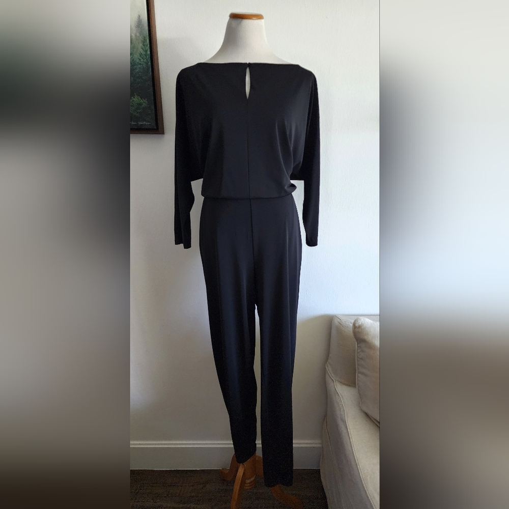 Lauren Ralph Lauren Dressy Jumpsuit Romper Solid Black Women's Size L